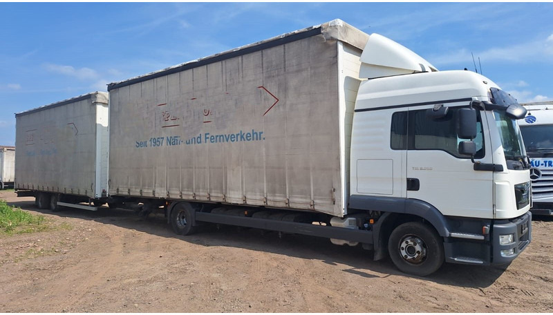 MAN TGL 8.250 Jumbo mit Anh - Camion à rideaux coulissants: photos 2 MAN TGL 8.250 Jumbo mit Anh - Camion à rideaux coulissants: photos 2