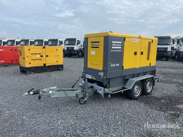 2016 Atlas Copco QAS100 100 kVA Mobile Generator Set - Groupe électrogène: photos 2 2016 Atlas Copco QAS100 100 kVA Mobile Generator Set - Groupe électrogène: photos 2