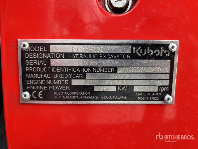 2022 Kubota KX155-3SZ Mini Excavator: <6.6t - Mini pelle: photos 2 2022 Kubota KX155-3SZ Mini Excavator: <6.6t - Mini pelle: photos 2