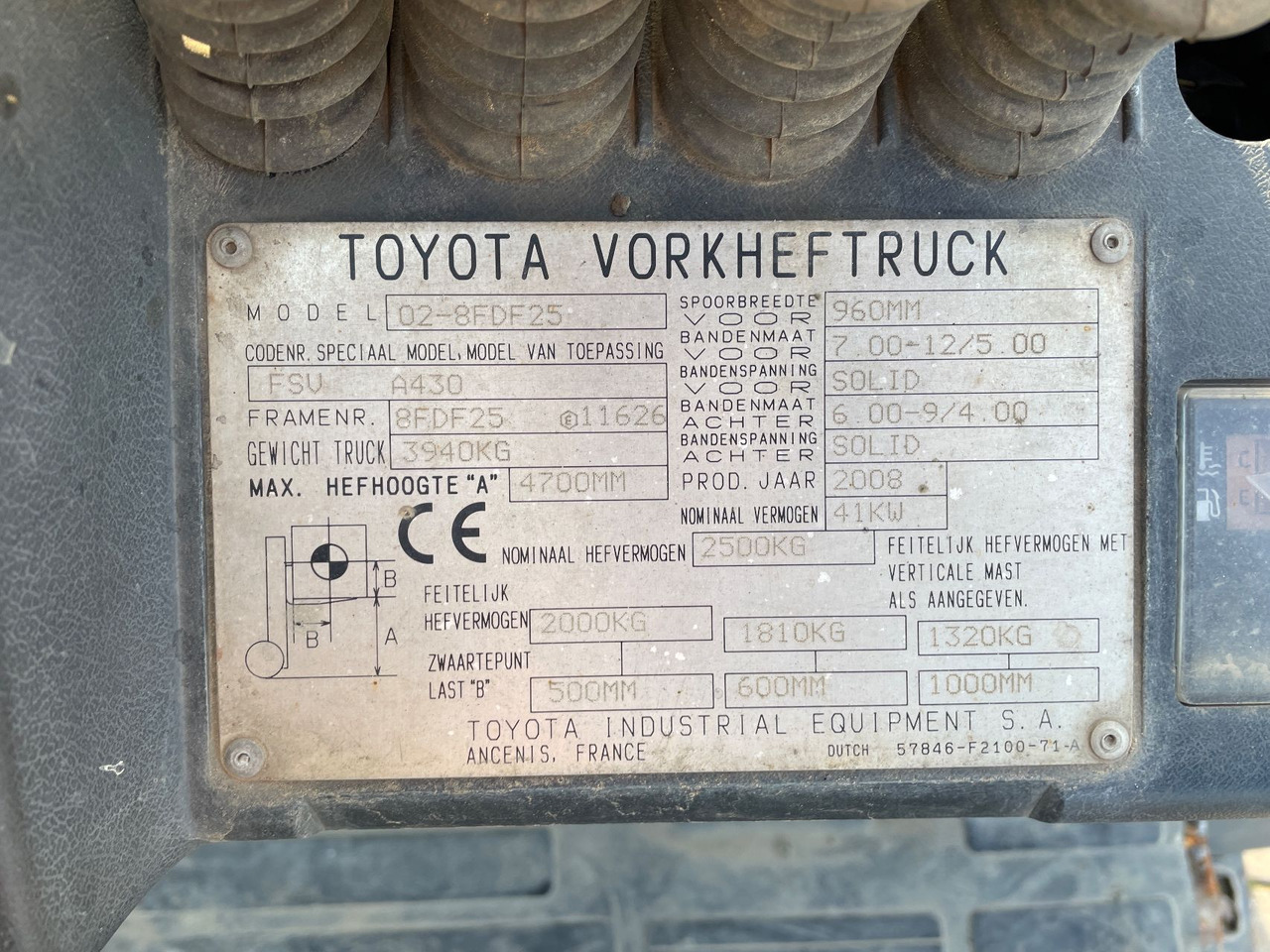 Chariot élévateur Toyota 02 8FDF25 2.5 ton triplo diesel heftruck: photos 7