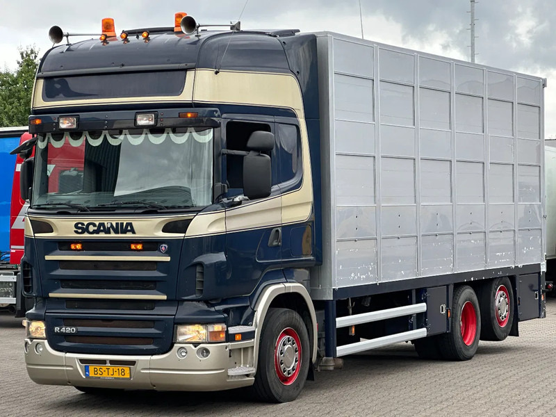 Scania R420 6x2 Topline / 3 Stock Animal Transport / Retarder / Euro 5 - Camion bétaillère: photos 1 Scania R420 6x2 Topline / 3 Stock Animal Transport / Retarder / Euro 5 - Camion bétaillère: photos 1