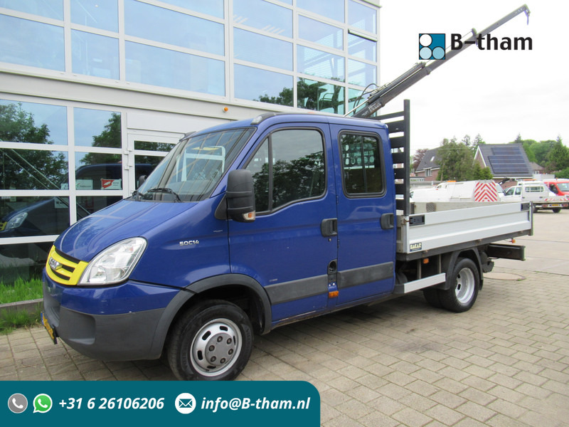 Iveco Daily 50C14G 345 CNG Aardgas AIRCO + HIAB Kraan Kran Crane - Utilitaire plateau, Utilitaire double cabine: photos 1 Iveco Daily 50C14G 345 CNG Aardgas AIRCO + HIAB Kraan Kran Crane - Utilitaire plateau, Utilitaire double cabine: photos 1