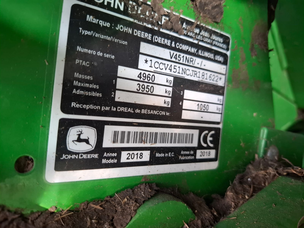 John Deere V451R - Matériel de fenaison: photos 2 John Deere V451R - Matériel de fenaison: photos 2