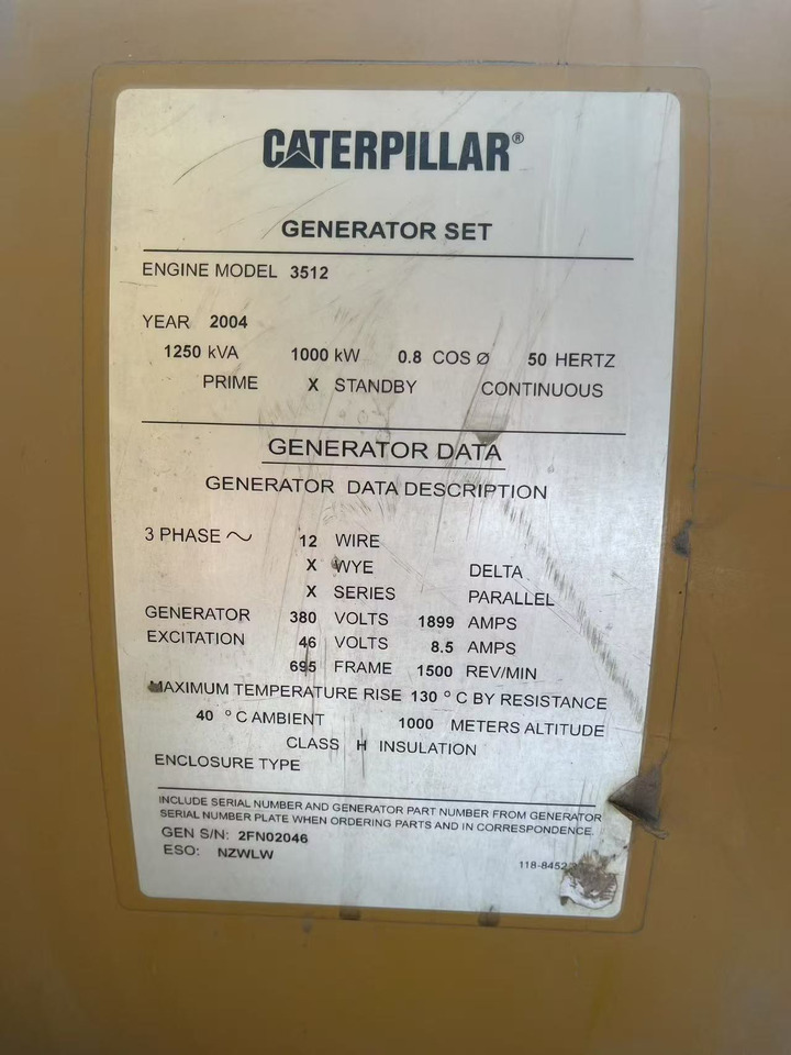CATPILLAR 3512 - Outil/ Équipement: photos 4 CATPILLAR 3512 - Outil/ Équipement: photos 4