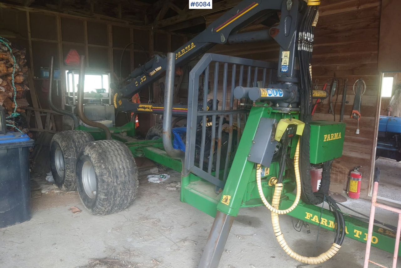 2012 Farma T10 Timber trailer w/ Farma C 6.3 G2 Crane. - Remorque grumier: photos 1 2012 Farma T10 Timber trailer w/ Farma C 6.3 G2 Crane. - Remorque grumier: photos 1