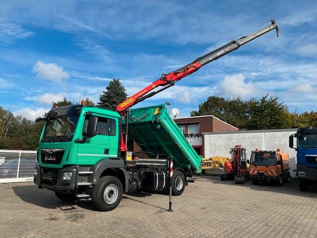 MAN 18.460 MEILLER 3SKipp PALFINGER PK 12002EH 4x2 - Camion benne, Camion grue: photos 2 MAN 18.460 MEILLER 3SKipp PALFINGER PK 12002EH 4x2 - Camion benne, Camion grue: photos 2