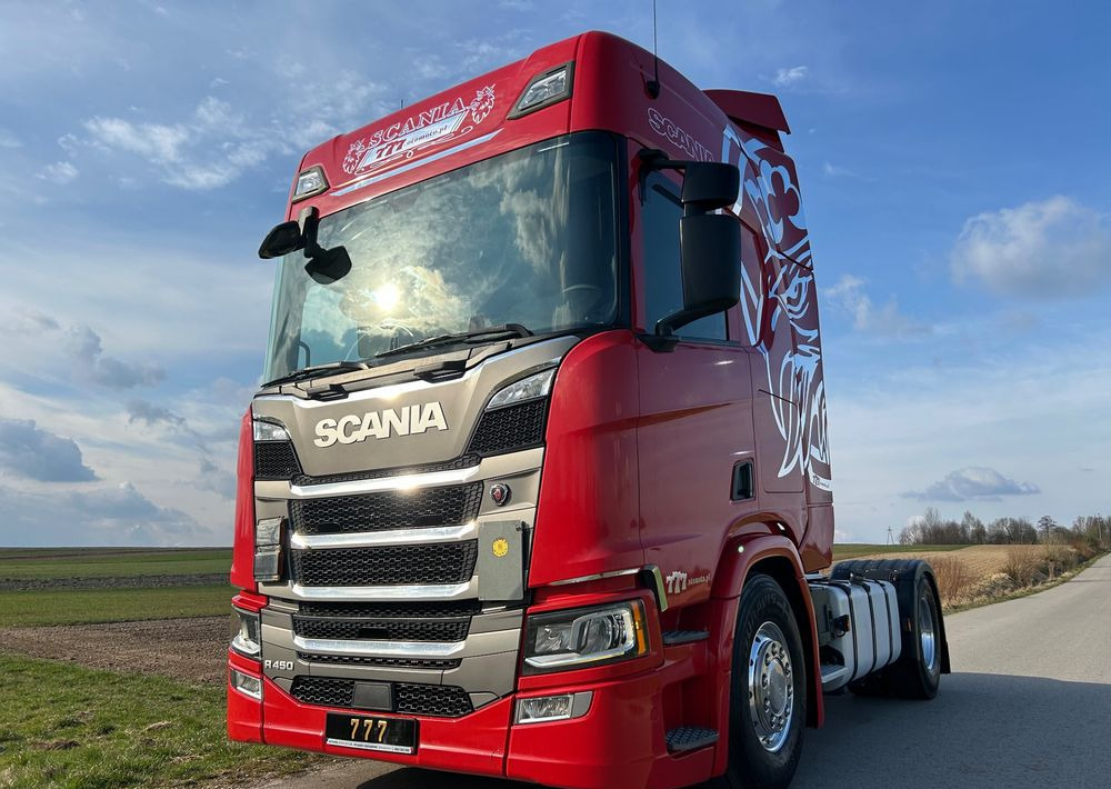 Tracteur routier Scania R450 FULL ADR RETARDER ALUFELGI z Niemiec od jedynego właściciela ! HYDRAULIKA spod beczki spożywczej ! / do wywrotu ruchomej podłogi beczki TOP TOP TOP OKAZJA: photos 1