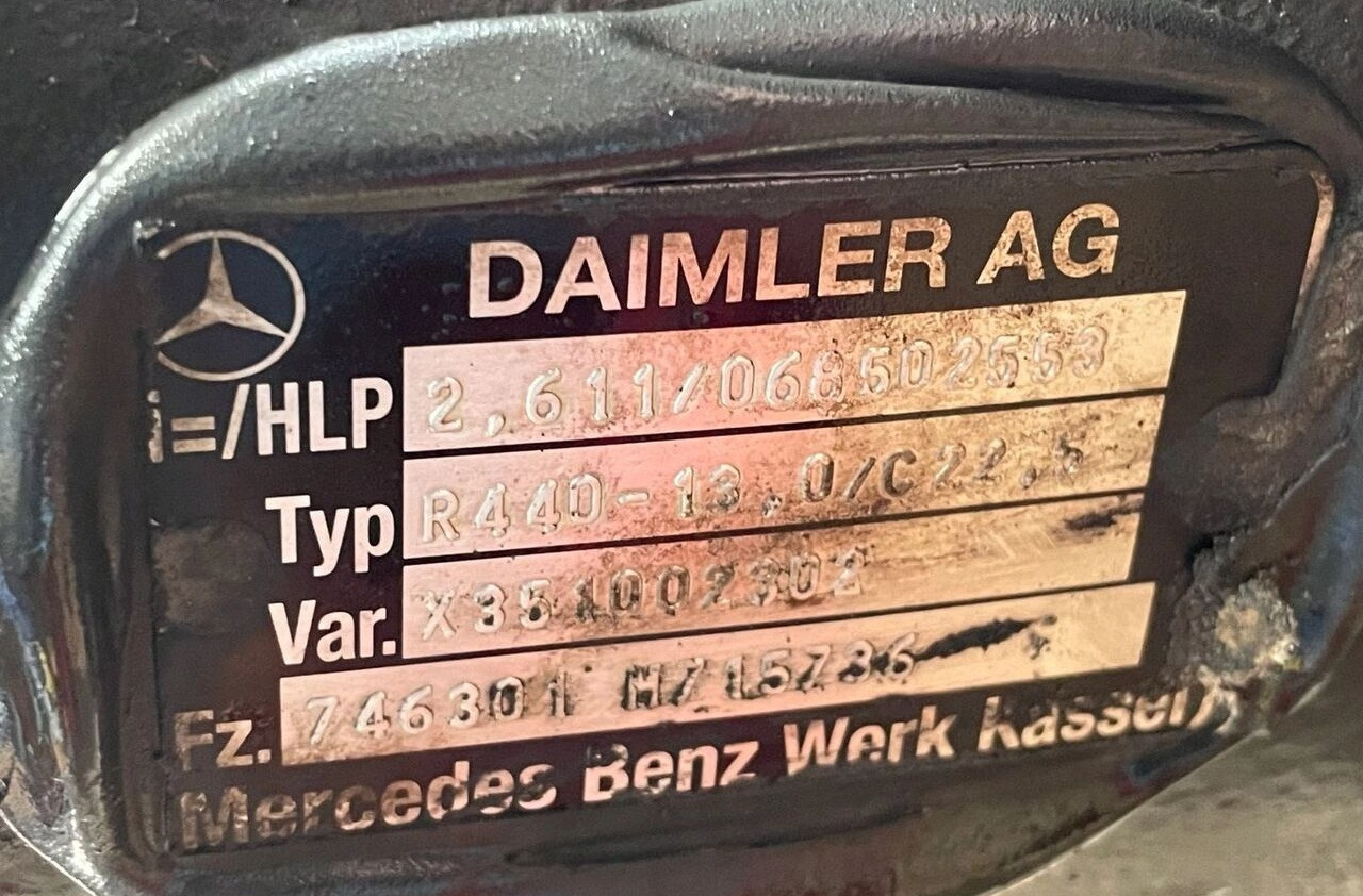 Mercedes-Benz ACTROS MP 4 2,611 R440-13 truck - Essieu arrière pour Camion: photos 3 Mercedes-Benz ACTROS MP 4 2,611 R440-13 truck - Essieu arrière pour Camion: photos 3