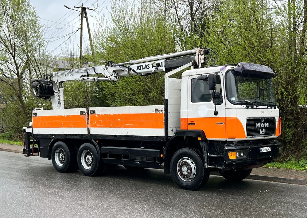 MAN 27-322 MAN 6x4 HDS ATLAS 140 - Camion plateau: photos 1 MAN 27-322 MAN 6x4 HDS ATLAS 140 - Camion plateau: photos 1