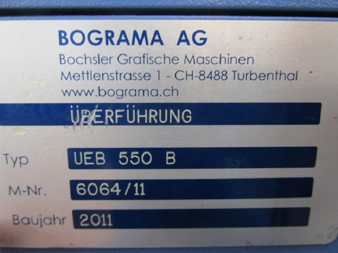 ÜBERFÜHRUNG BOGRAMA UEB 550B - Machine d'impression: photos 4 ÜBERFÜHRUNG BOGRAMA UEB 550B - Machine d'impression: photos 4