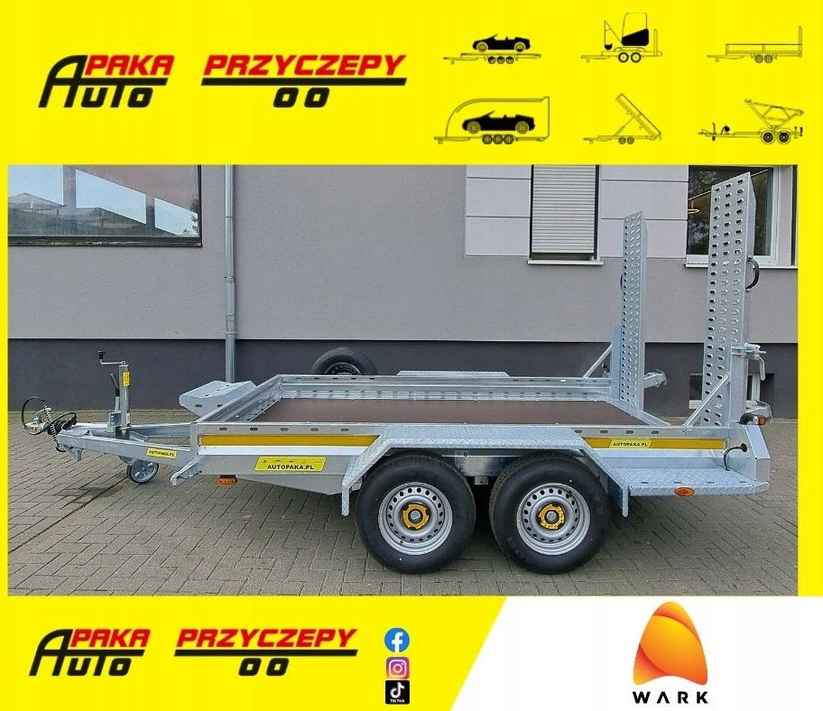 PRZYCZEPA LAWETA DO MINIKOPARKI Z NAJAZDAMI STALOWYMI, DMC 2700 KG / MINI EXCAVATOR TRANSPORTER TRAILER WITH STEEL RAMPS, DMC 2700 KG - Remorque porte engin: photos 1 PRZYCZEPA LAWETA DO MINIKOPARKI Z NAJAZDAMI STALOWYMI, DMC 2700 KG / MINI EXCAVATOR TRANSPORTER TRAILER WITH STEEL RAMPS, DMC 2700 KG - Remorque porte engin: photos 1