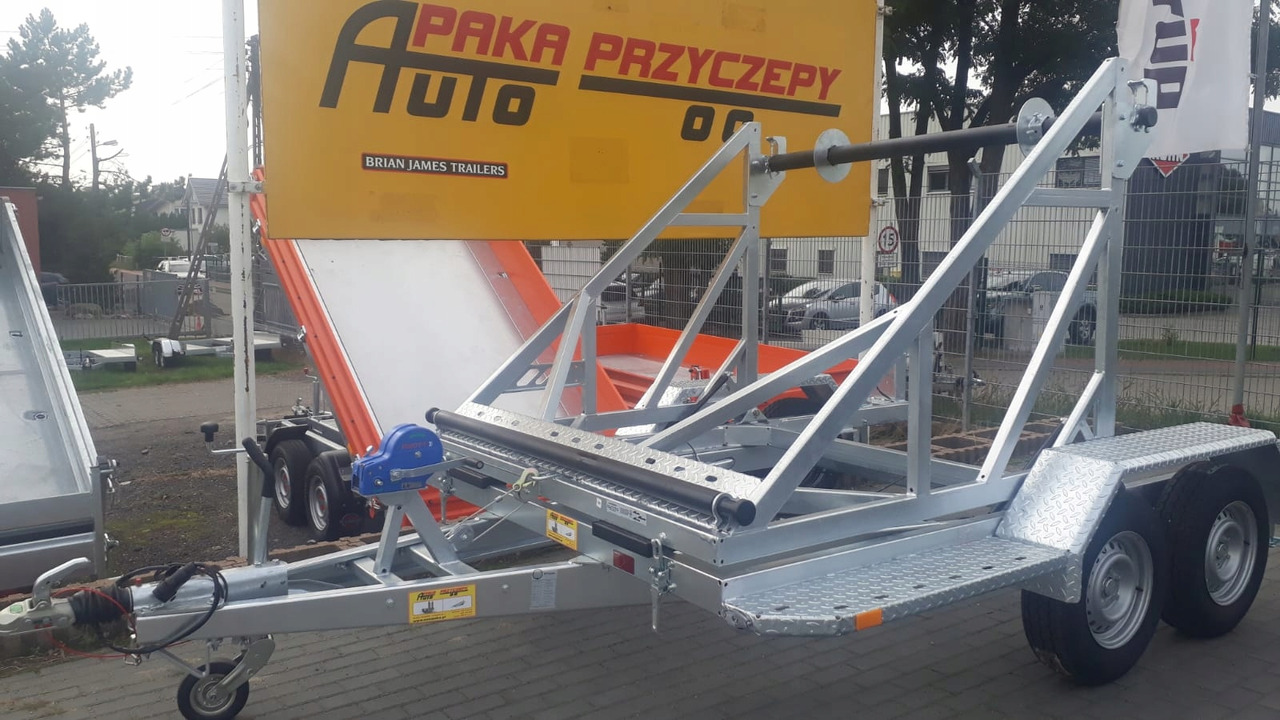 PRZYCZEPA WARK KABLOWA Z WCIĄGARKĄ RĘCZNĄ, DMC 3500 KG / WARK Cable Trailer with Manual Winch, DMC 3500 KG - Remorque porte-touret: photos 3 PRZYCZEPA WARK KABLOWA Z WCIĄGARKĄ RĘCZNĄ, DMC 3500 KG / WARK Cable Trailer with Manual Winch, DMC 3500 KG - Remorque porte-touret: photos 3