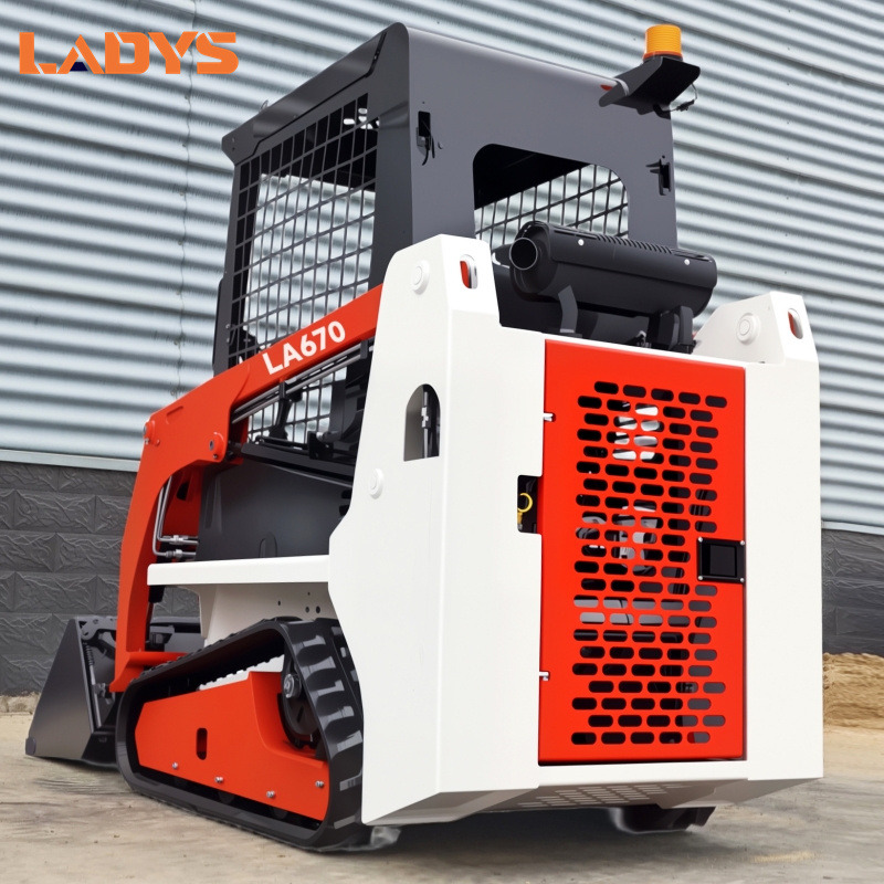 LADYS LA670 Mini Small Skid Steer Loader Compact Track Diesel Mini Skid Steer Loader For Sale With Small Mini Skid Steer Attachments 4 In 1 Bucket - Mini chargeuse: photos 4 LADYS LA670 Mini Small Skid Steer Loader Compact Track Diesel Mini Skid Steer Loader For Sale With Small Mini Skid Steer Attachments 4 In 1 Bucket - Mini chargeuse: photos 4