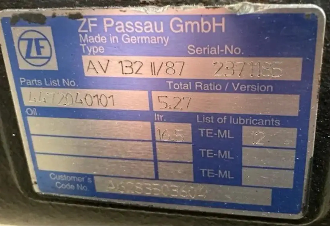 ZF Hinterachse ZF AV 132 II/87 4472040101 5,27 Citaro C2 A6283503604 - Essieu arrière pour Bus: photos 3 ZF Hinterachse ZF AV 132 II/87 4472040101 5,27 Citaro C2 A6283503604 - Essieu arrière pour Bus: photos 3