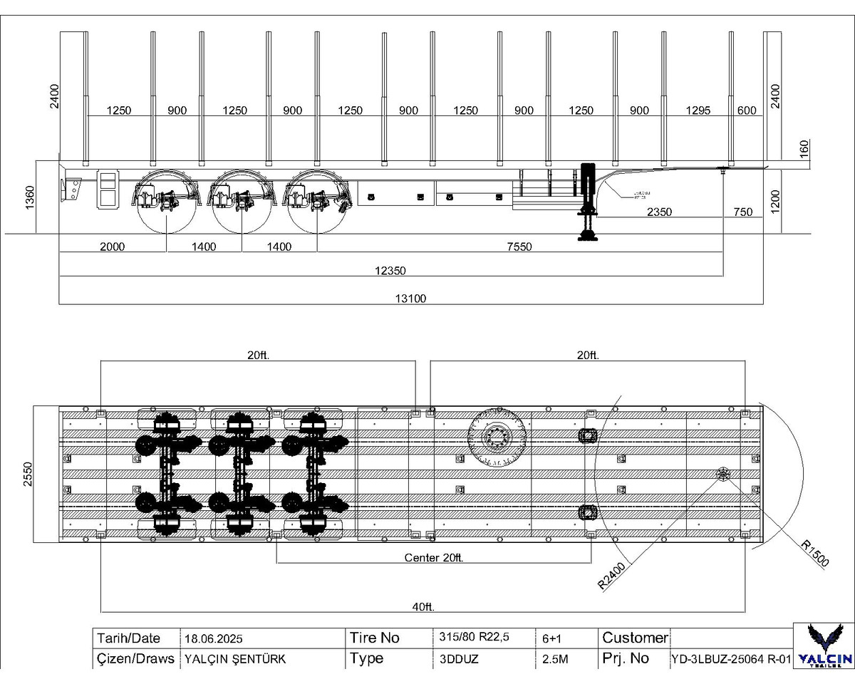 YALCIN FORESTIERS - Semi-remorque plateau: photos 1 YALCIN FORESTIERS - Semi-remorque plateau: photos 1