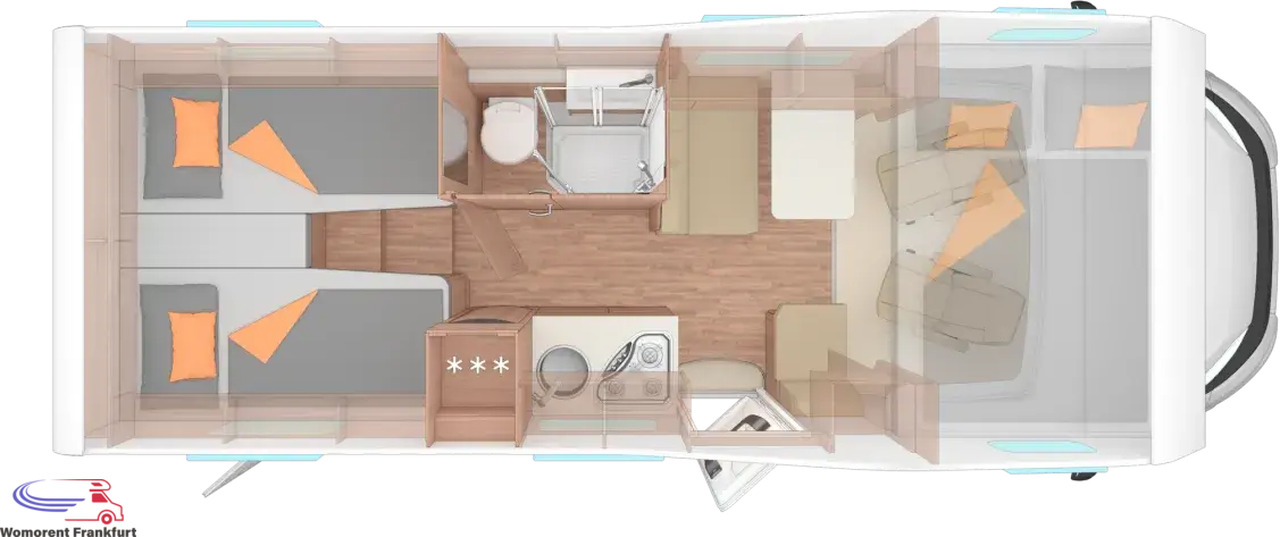 Wohnmobil Weinsberg CaraHome 650 MEG - Camping-car capucine: photos 3 Wohnmobil Weinsberg CaraHome 650 MEG - Camping-car capucine: photos 3