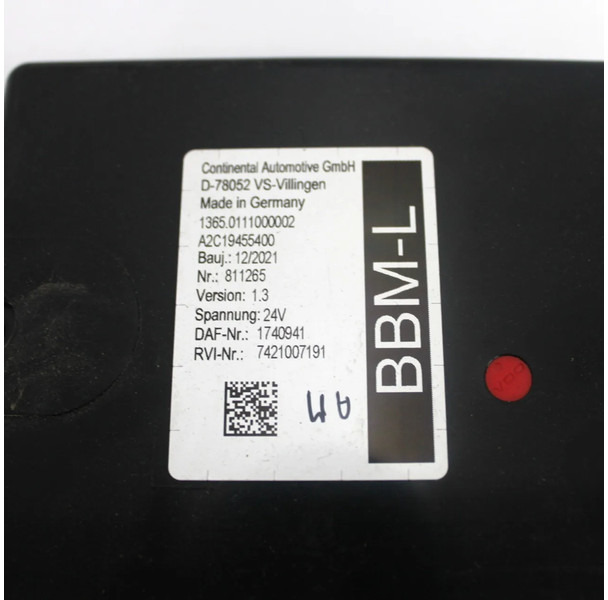 DAF XF106 BBM-L Module 1740941 Euro 6 - Bloc de gestion pour Camion: photos 2 DAF XF106 BBM-L Module 1740941 Euro 6 - Bloc de gestion pour Camion: photos 2