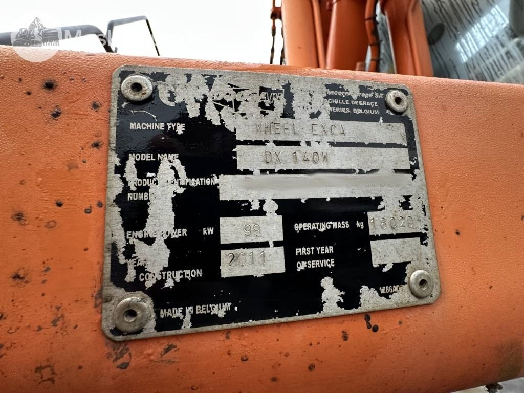 Pelle sur pneus Doosan DX 140 W med vagn och redskap: photos 8 Pelle sur pneus Doosan DX 140 W med vagn och redskap: photos 8