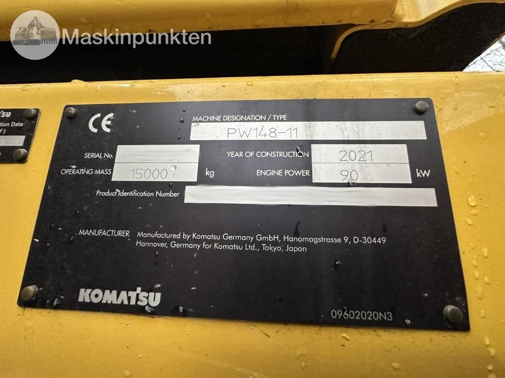 Pelle sur pneus Komatsu PW 148-11 med vagn och redskap: photos 10 Pelle sur pneus Komatsu PW 148-11 med vagn och redskap: photos 10