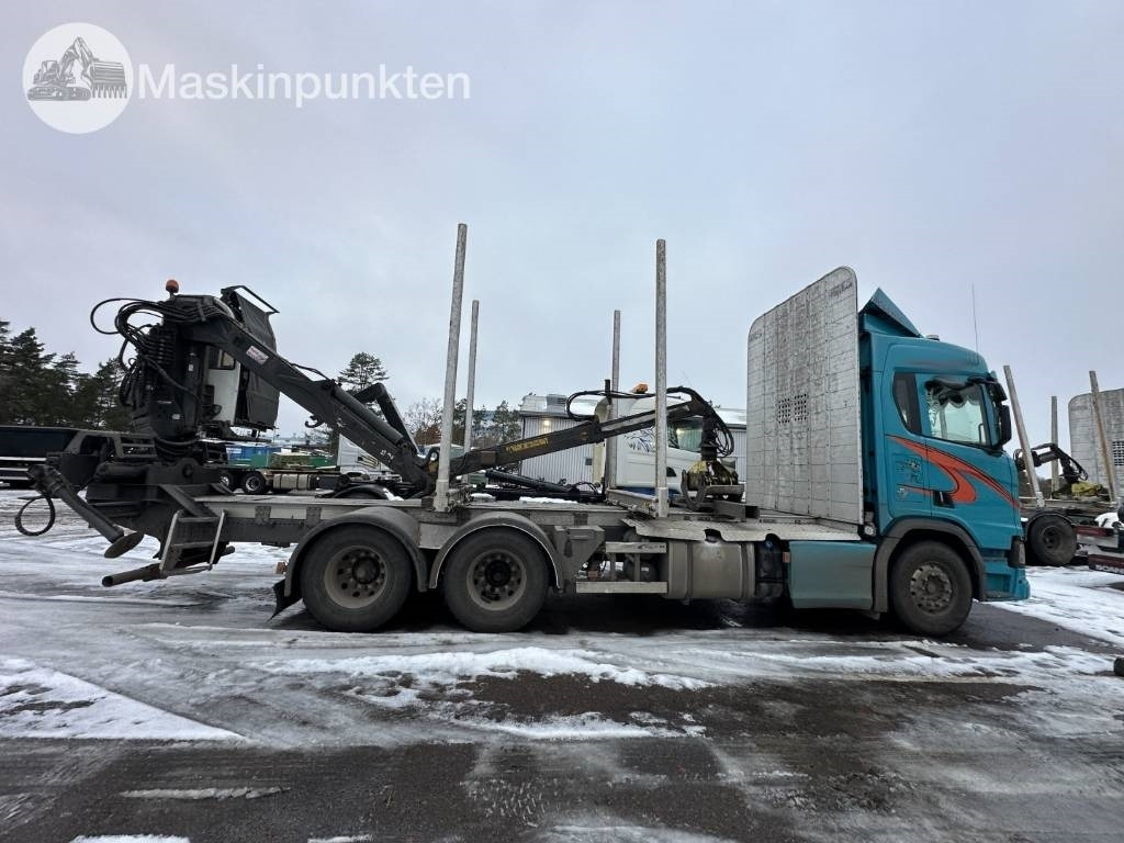 Scania R 580 timmerbil med kran - Camion grumier: photos 4 Scania R 580 timmerbil med kran - Camion grumier: photos 4