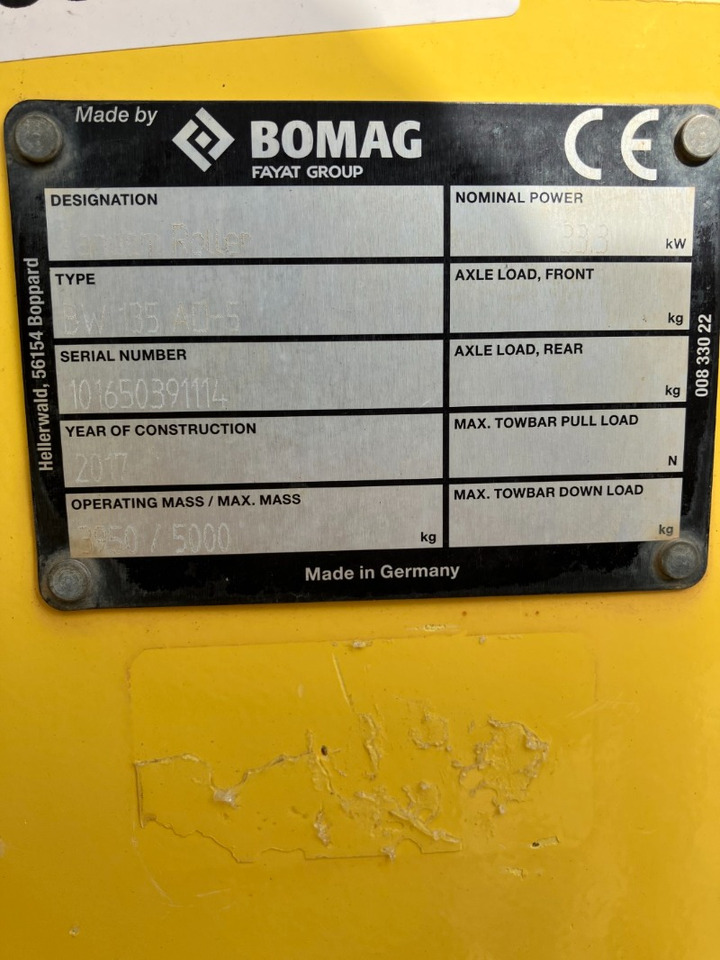 BOMAG DE BW 135 AD-5 Stage IIIa/Tier 4i - Compacteur: photos 3 BOMAG DE BW 135 AD-5 Stage IIIa/Tier 4i - Compacteur: photos 3