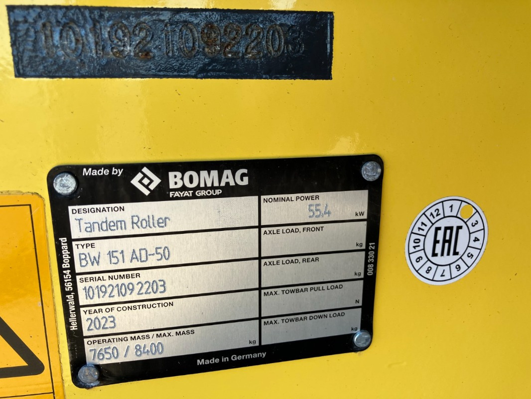BOMAG DE BW 151 AD-50 Stage IIIa/Tier 4i - Rouleau compresseur: photos 2 BOMAG DE BW 151 AD-50 Stage IIIa/Tier 4i - Rouleau compresseur: photos 2