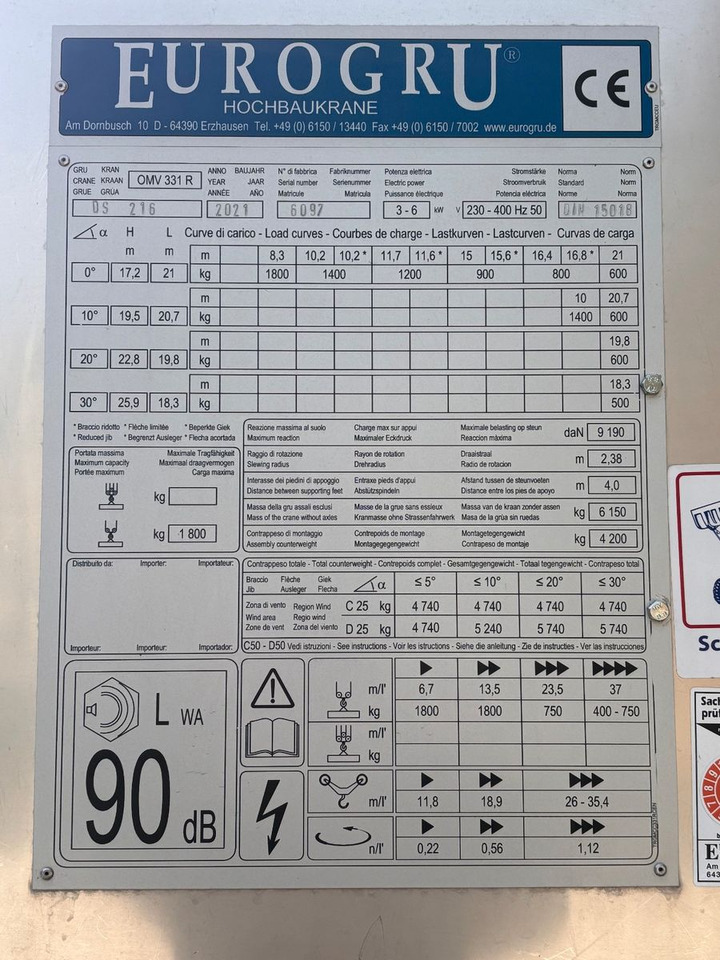 Eurogru DS216 Kran - Grue à montage rapide: photos 4 Eurogru DS216 Kran - Grue à montage rapide: photos 4