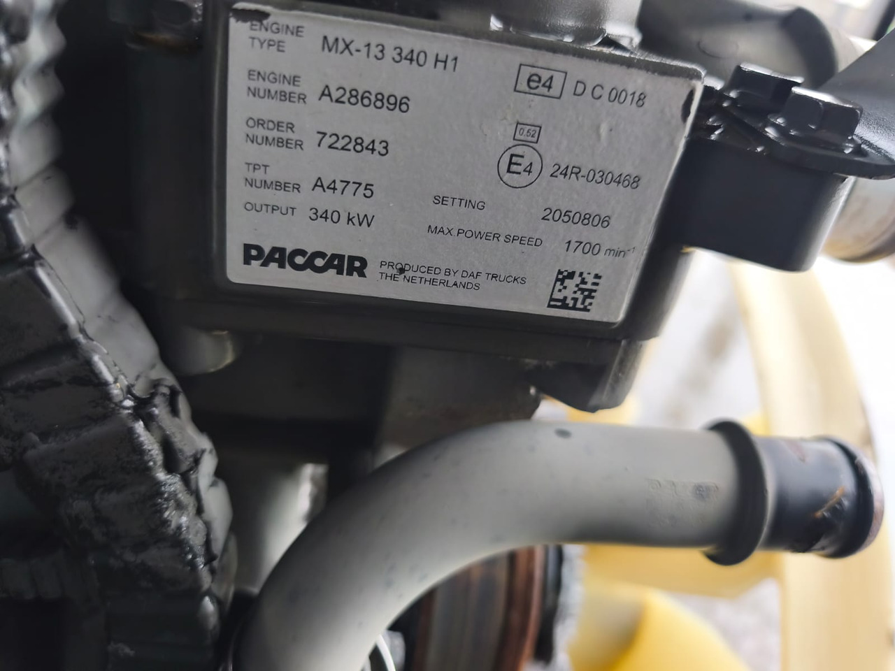 DAF Paccar MX-13 340 H1 DAF XF, CF - Moteur pour Camion: photos 4 DAF Paccar MX-13 340 H1 DAF XF, CF - Moteur pour Camion: photos 4