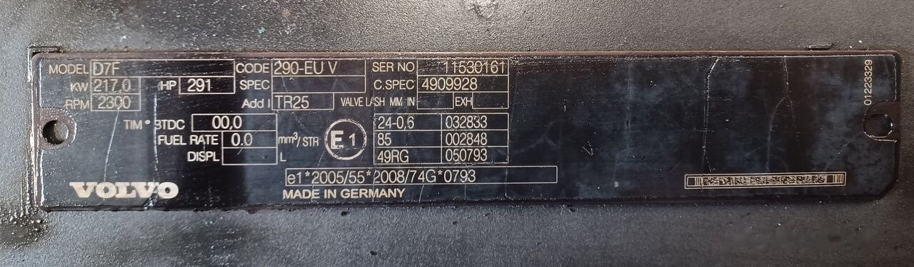 Volvo D7F 290 E5 Volvo FL - Moteur pour Camion: photos 5 Volvo D7F 290 E5 Volvo FL - Moteur pour Camion: photos 5