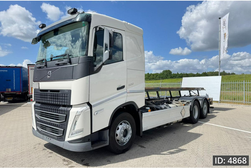 Volvo FH 500 Globetrotter, Euro 6, / 6x2 / Hydraulic body / frame 7.4 m / Tail lift - Camion porte-conteneur/ Caisse mobile: photos 1 Volvo FH 500 Globetrotter, Euro 6, / 6x2 / Hydraulic body / frame 7.4 m / Tail lift - Camion porte-conteneur/ Caisse mobile: photos 1