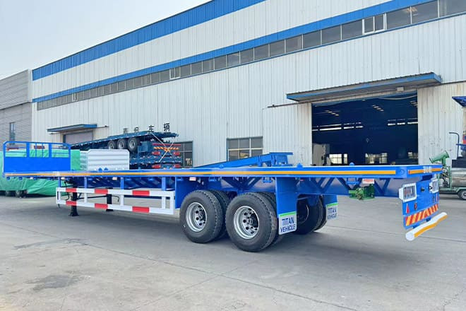 TITAN 2 Axle 45 Ft Flatbed Trailers for Sale in Algeria - Semi-remorque plateau: photos 1 TITAN 2 Axle 45 Ft Flatbed Trailers for Sale in Algeria - Semi-remorque plateau: photos 1