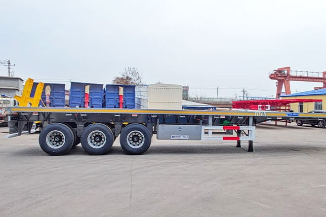 TITAN Tri Axle 40Ft Flatbed Trailer Price for Sale in Sierra Leone - Semi-remorque plateau: photos 2 TITAN Tri Axle 40Ft Flatbed Trailer Price for Sale in Sierra Leone - Semi-remorque plateau: photos 2