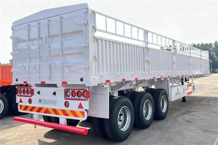 TITAN Tri Axle 60 Ton Fence Cargo Semi Trailer for Sale In Guinea - Semi-remorque bétaillère: photos 3 TITAN Tri Axle 60 Ton Fence Cargo Semi Trailer for Sale In Guinea - Semi-remorque bétaillère: photos 3