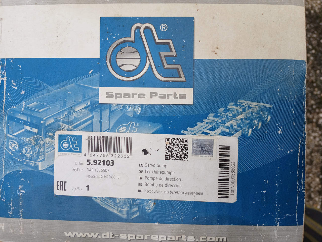 Steeringpump DT 592103 for Daf - Pompe de support: photos 3 Steeringpump DT 592103 for Daf - Pompe de support: photos 3