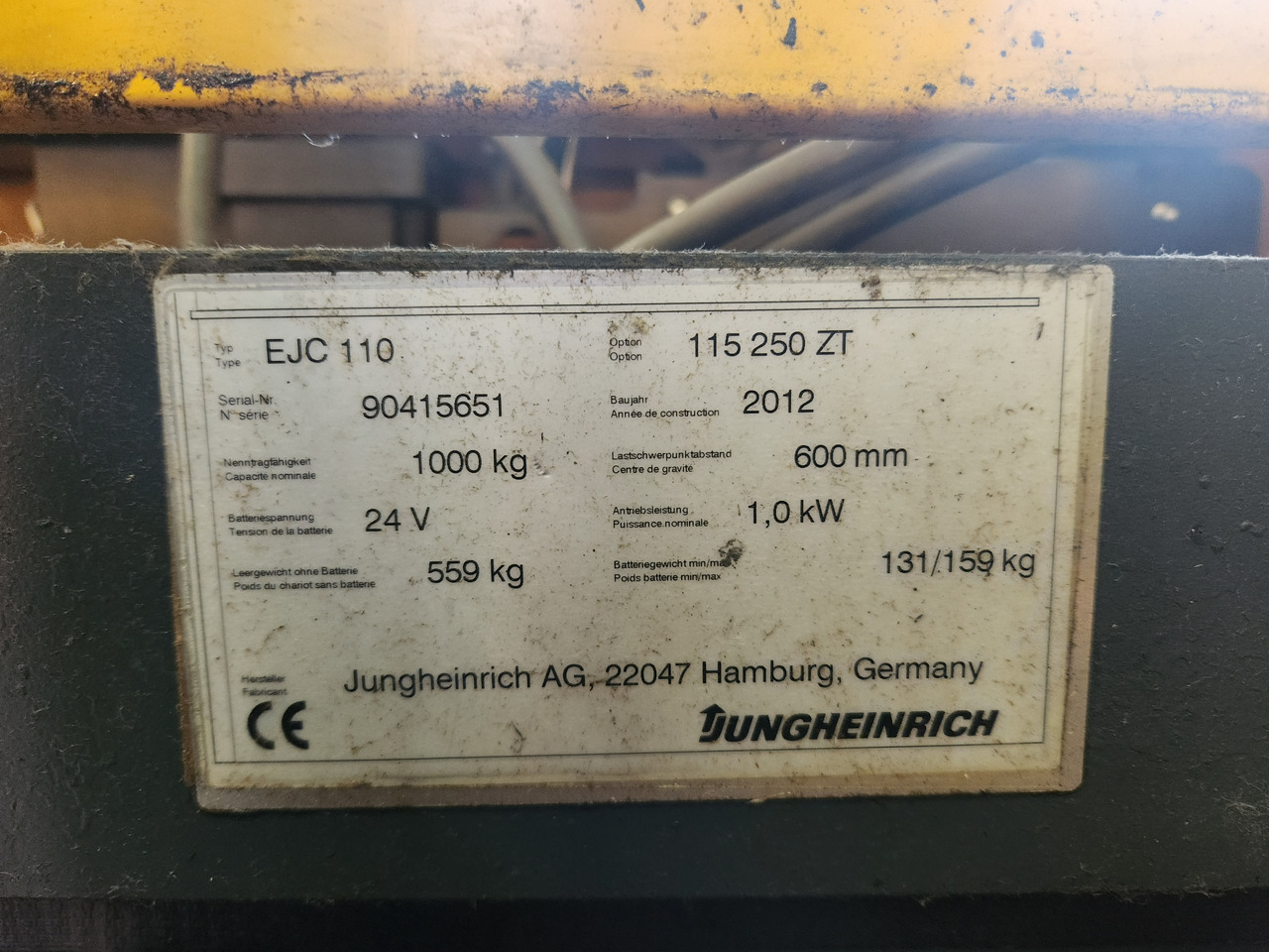 JUNGHEINRICH EJC110 250ZT - Gerbeur: photos 3 JUNGHEINRICH EJC110 250ZT - Gerbeur: photos 3