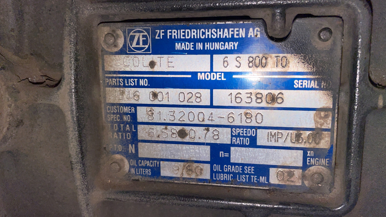 SKRZYNIA BIEGÓW MAN TGL 6S800TO 6 S 800 TO 331 TYS KM - Boîte de vitesse pour Camion: photos 4 SKRZYNIA BIEGÓW MAN TGL 6S800TO 6 S 800 TO 331 TYS KM - Boîte de vitesse pour Camion: photos 4