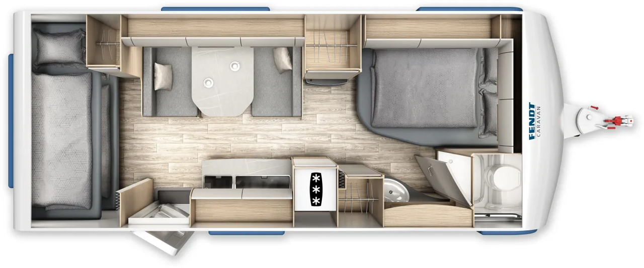 Fendt Bianco Selection 550 SKM GFK, Safety, Shower, 2.000 KG - Caravane: photos 2 Fendt Bianco Selection 550 SKM GFK, Safety, Shower, 2.000 KG - Caravane: photos 2