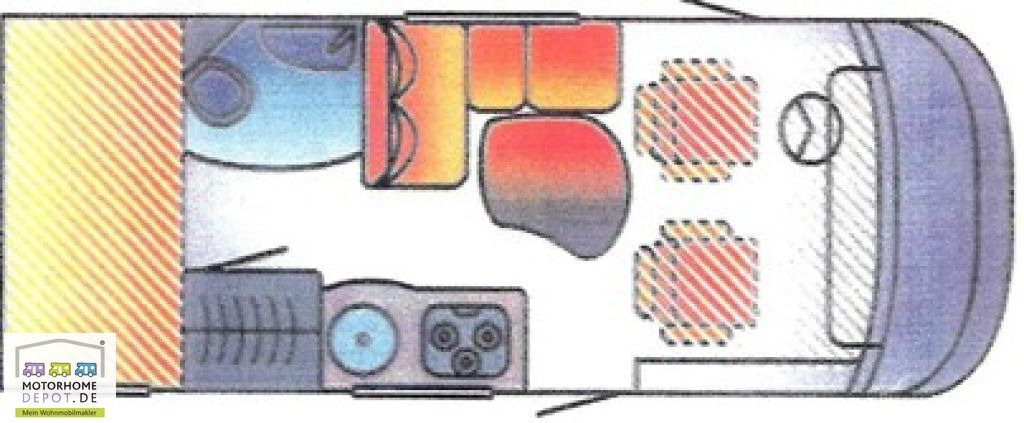 HYMER / ERIBA / HYMERCAR B-Klasse 504 Hubbett Solar Sog Markise - Camping-car intégral: photos 2 HYMER / ERIBA / HYMERCAR B-Klasse 504 Hubbett Solar Sog Markise - Camping-car intégral: photos 2