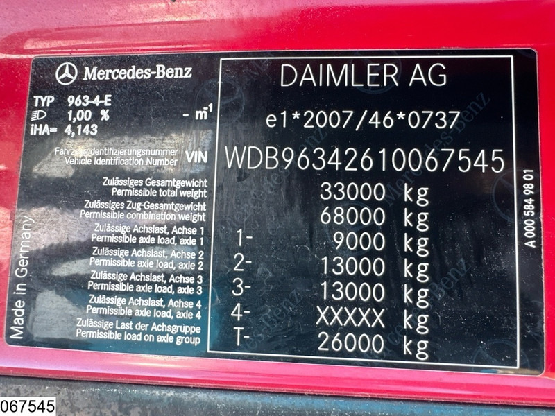 Tracteur routier Mercedes-Benz Actros 3363 6X4, EURO 6, Retarder: photos 7