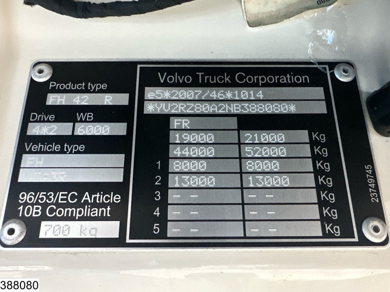 Camion à rideaux coulissants Volvo FH 460 EURO 6, LNG, Standairco, Dhollandia: photos 7 Camion à rideaux coulissants Volvo FH 460 EURO 6, LNG, Standairco, Dhollandia: photos 7