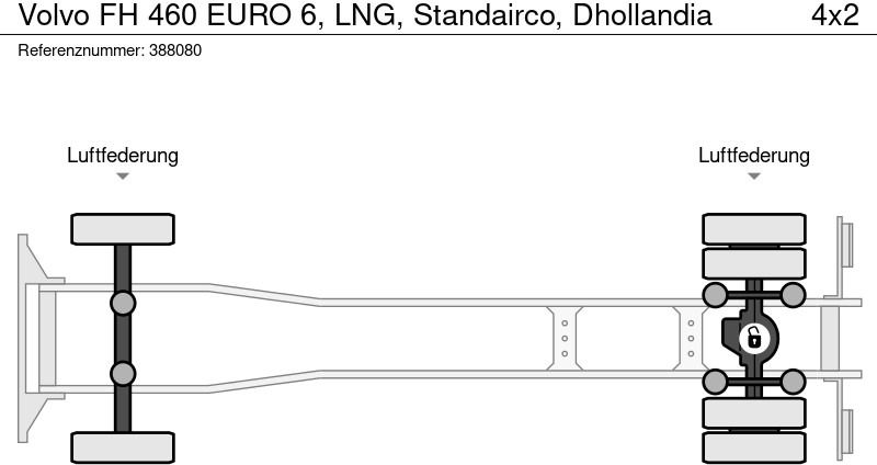 Camion à rideaux coulissants Volvo FH 460 EURO 6, LNG, Standairco, Dhollandia: photos 15 Camion à rideaux coulissants Volvo FH 460 EURO 6, LNG, Standairco, Dhollandia: photos 15