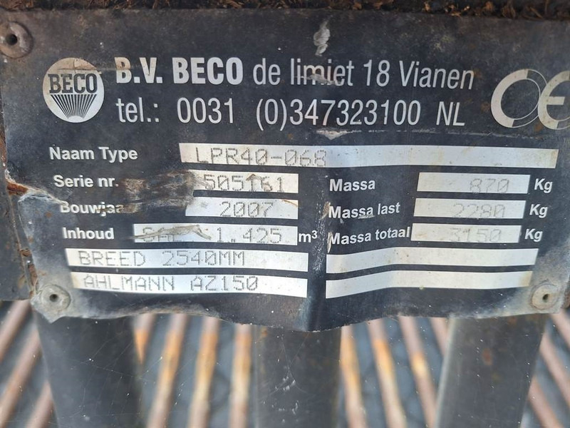 Ahlmann AZ150-Beco LPR40-068-Skeleton bucket/Siebschaufel - Godet pour Engins de chantier: photos 4 Ahlmann AZ150-Beco LPR40-068-Skeleton bucket/Siebschaufel - Godet pour Engins de chantier: photos 4