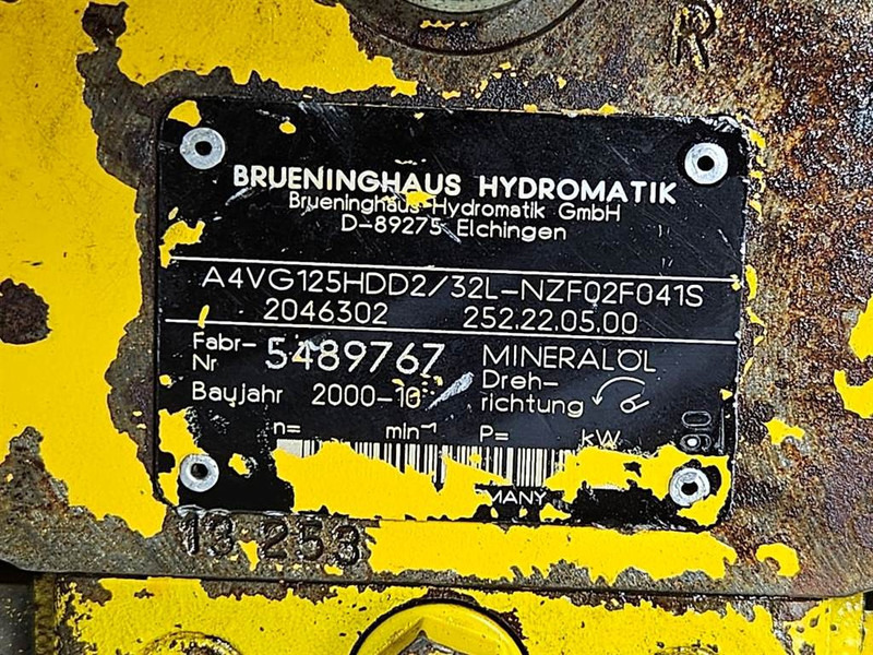 Brueninghaus Hydromatik A4VG125HDD2/32L-Drive pump/Fahrpumpe/Rijpomp - Hydraulique pour Engins de chantier: photos 5 Brueninghaus Hydromatik A4VG125HDD2/32L-Drive pump/Fahrpumpe/Rijpomp - Hydraulique pour Engins de chantier: photos 5