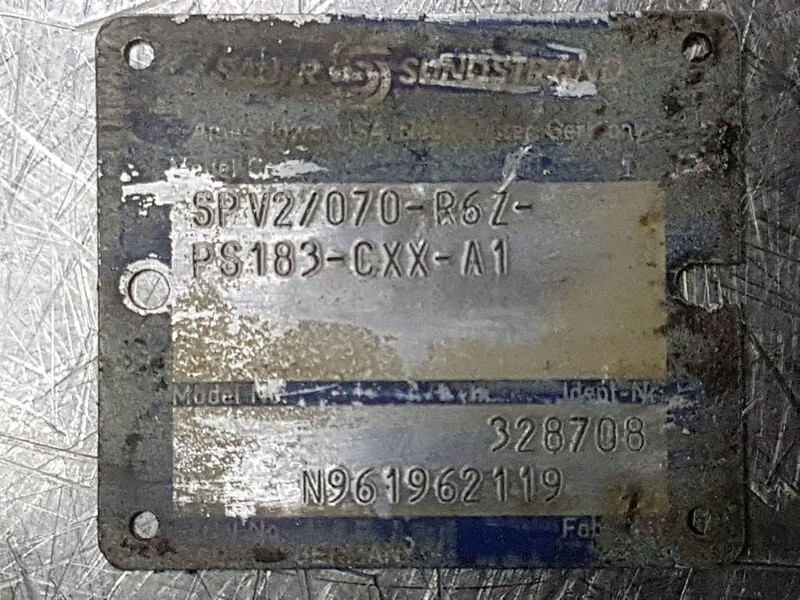 Sauer Sundstrand SPV2/070-R6Z-PS183-Drive pump/Fah - Hydraulique pour Engins de chantier: photos 4 Sauer Sundstrand SPV2/070-R6Z-PS183-Drive pump/Fah - Hydraulique pour Engins de chantier: photos 4