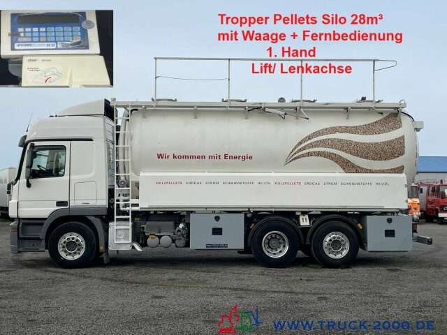 Mercedes-Benz Actros 2544 Silo Holz Pellets 28m³ inkl. Waage - Camion vidangeur: photos 1 Mercedes-Benz Actros 2544 Silo Holz Pellets 28m³ inkl. Waage - Camion vidangeur: photos 1