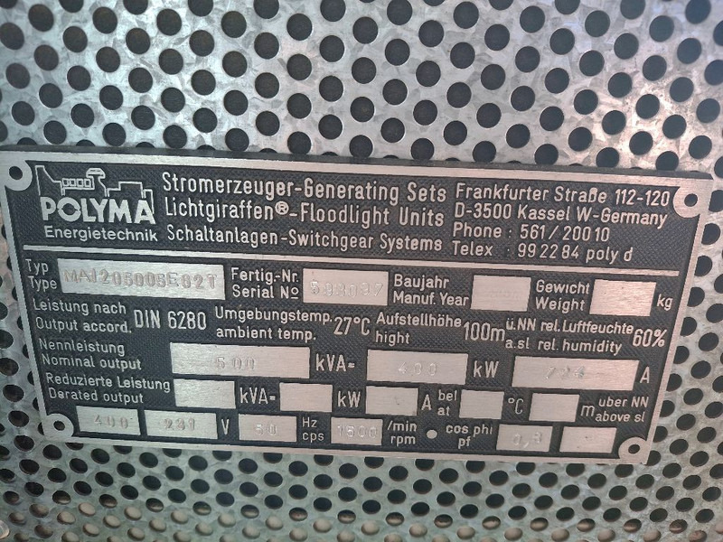 MAN D2842 LE21 - Groupe électrogène: photos 4 MAN D2842 LE21 - Groupe électrogène: photos 4