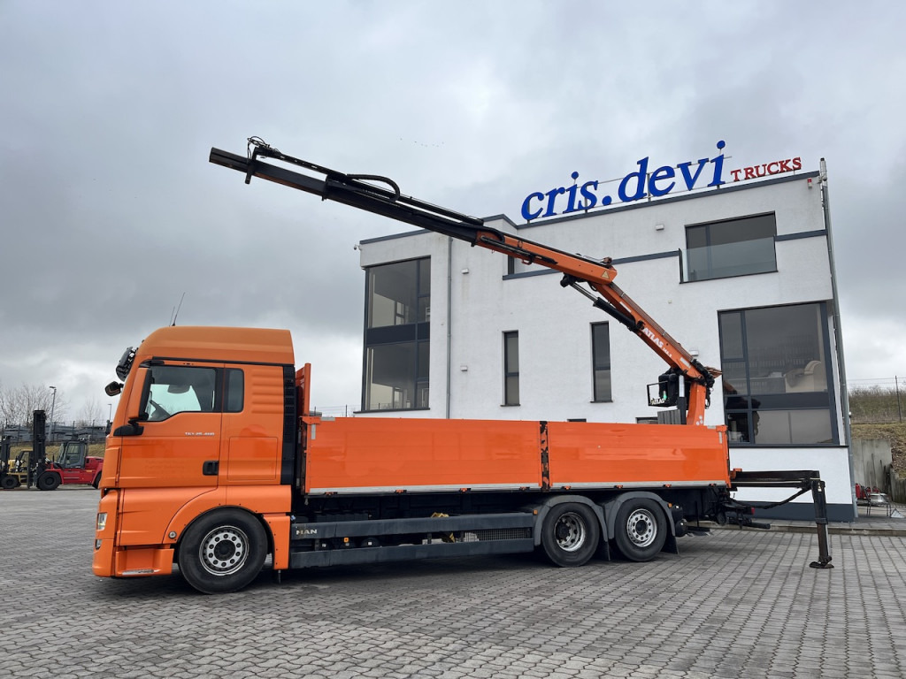 Camion grue, Camion plateau MAN TGX 26.480 6x2  Atlas 145.2 Baustoff: photos 14