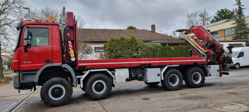 Mercedes Actros 4146 AK 8X8 FASSI 660 EINZELBER SEILWINDE - Camion plateau, Camion grue: photos 1 Mercedes Actros 4146 AK 8X8 FASSI 660 EINZELBER SEILWINDE - Camion plateau, Camion grue: photos 1
