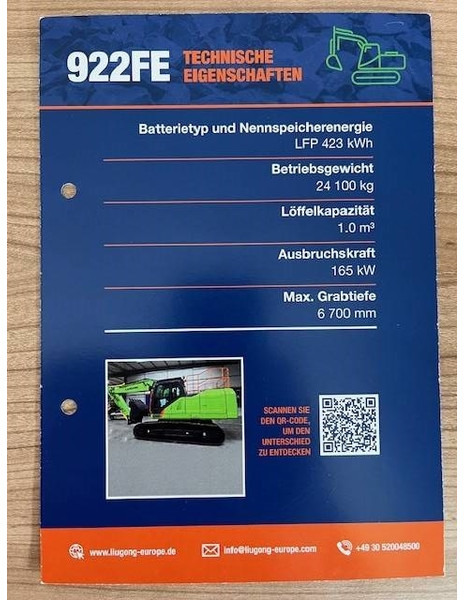 LIUGONG 922 FE vollelektrisch, 24.100 kg - Pelle sur chenille: photos 4 LIUGONG 922 FE vollelektrisch, 24.100 kg - Pelle sur chenille: photos 4
