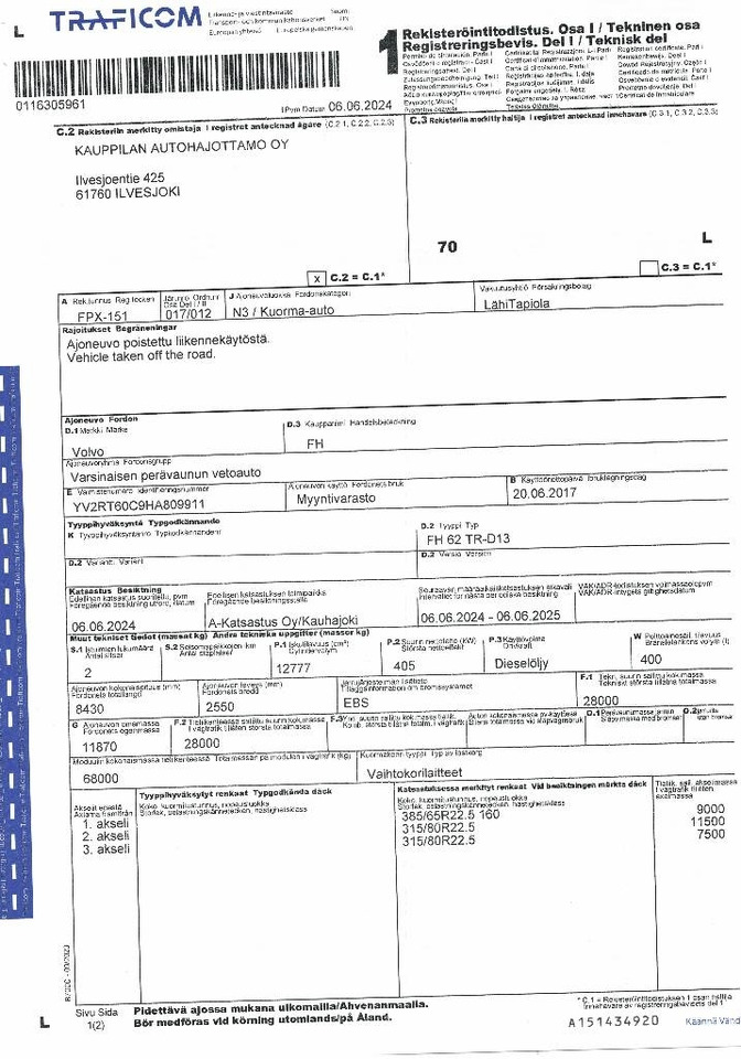 Camion ampliroll Volvo FH 540: photos 20 Camion ampliroll Volvo FH 540: photos 20